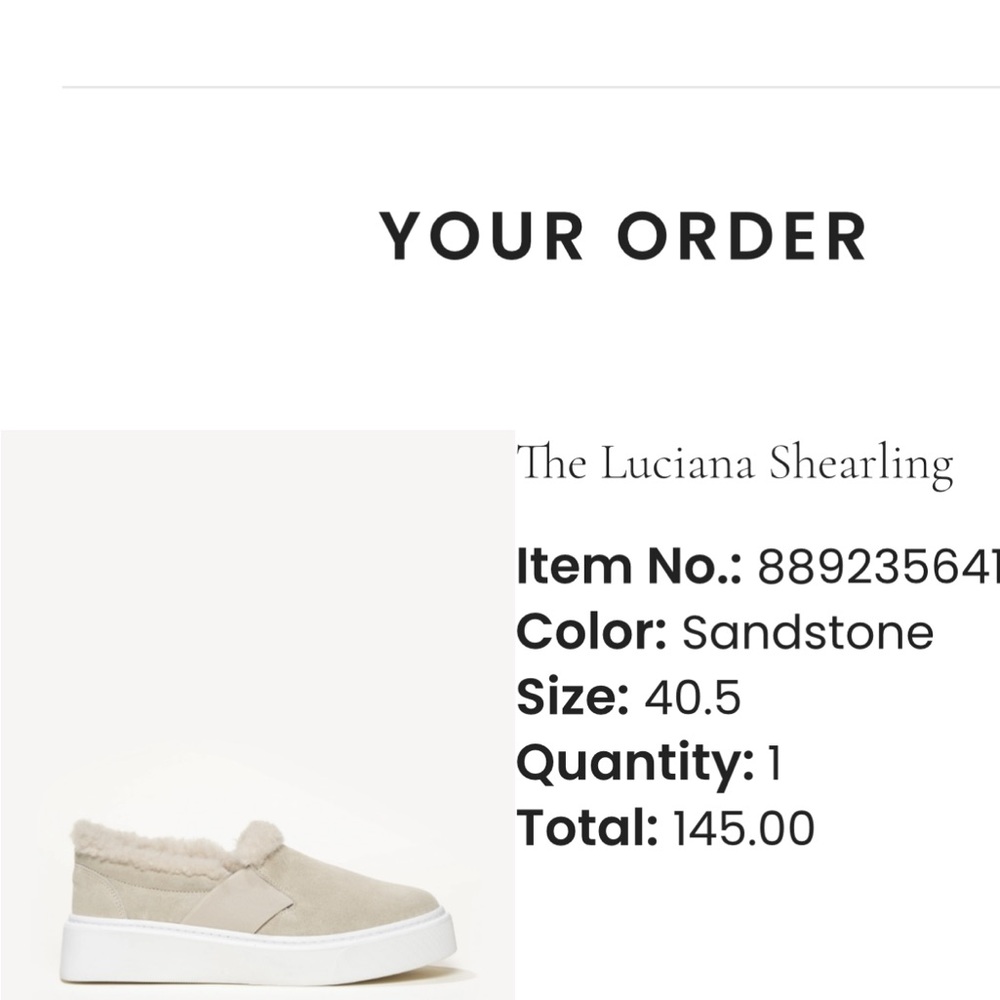 M.GEMI The Luciana Shearling slip ons size 40.5 NWT